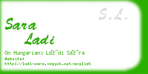 sara ladi business card